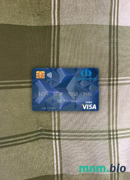 Equatorial Guinea Commerical bank Guinee Equatoriale visa obciążyć card wygląd fotograficzny skan PSD + zdjęcie
